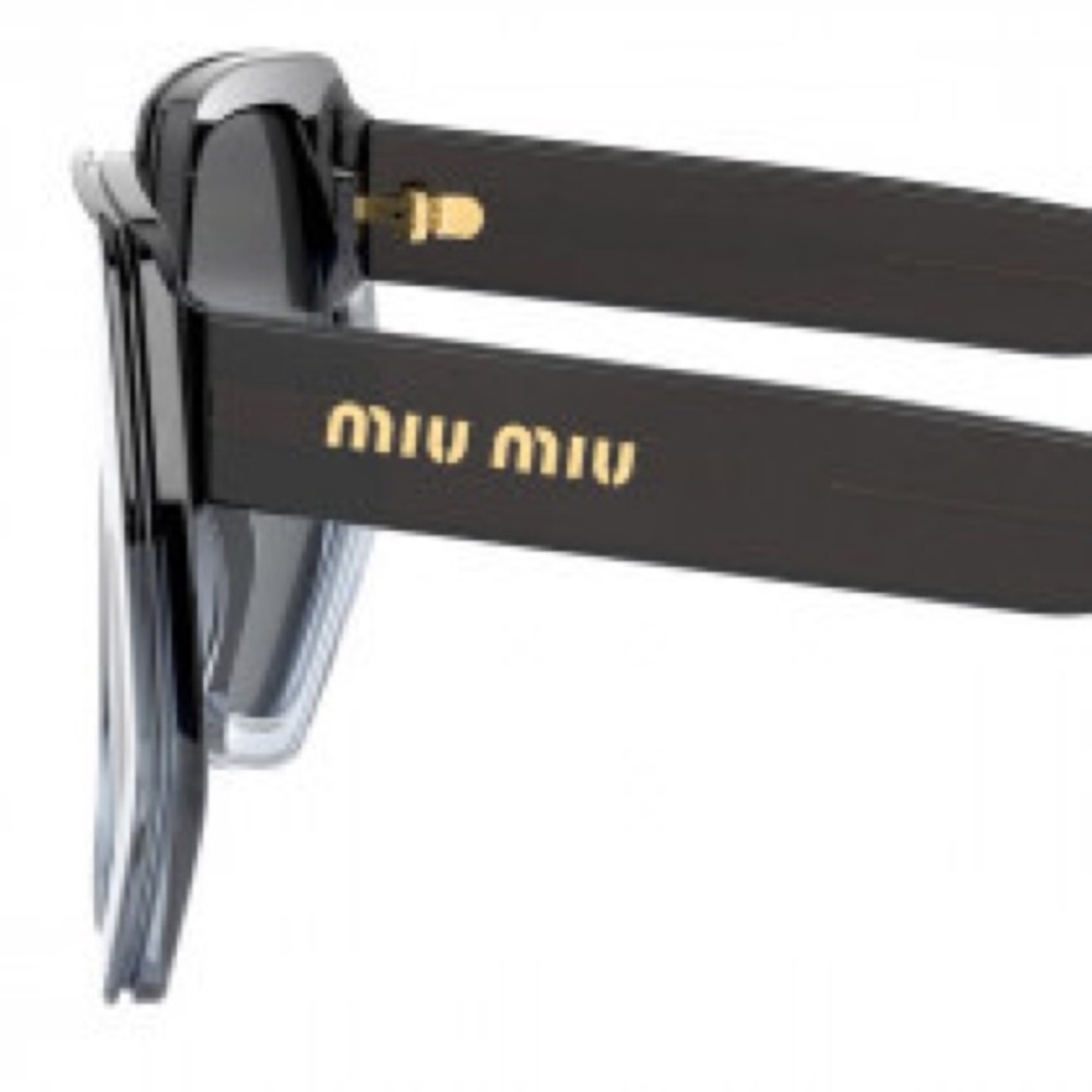 MIU MIU GREY GRADIENT GEOMETRIC SUNGLASSES SMU 07V - Picture 11 of 14